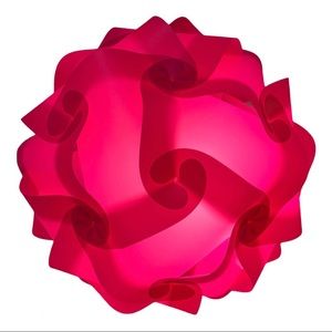 NOS Lampshade 3D Lantern Neon Pink 30 Piece Kit